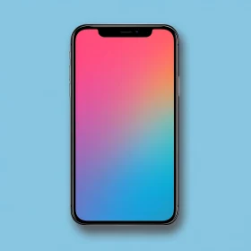 Mobile Phone with Vibrant Screen Gradient