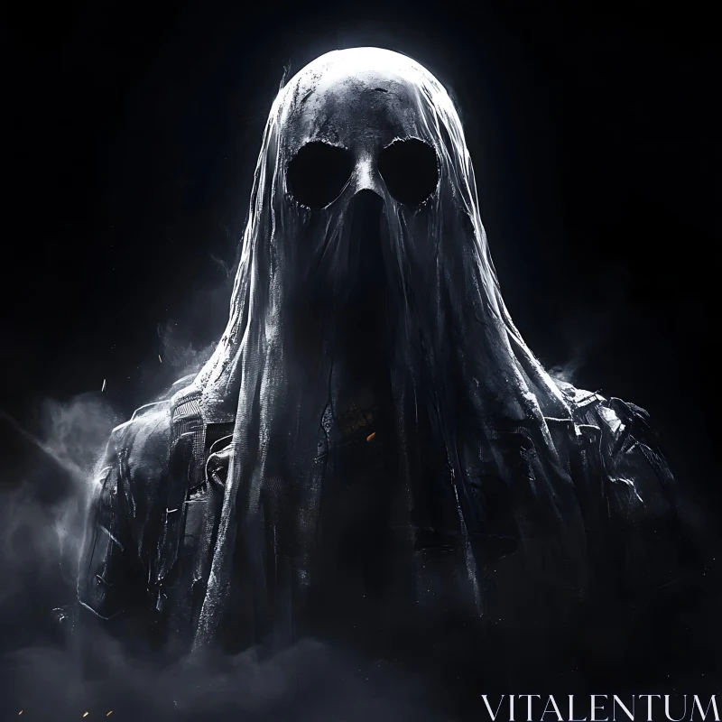 Darkness Shrouded Ghostly Apparition AI Image