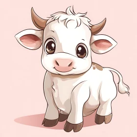 Cute Cartoon Cow Image for Kids