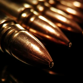 Close-Up Image of Bullet Tips in Macro Photography