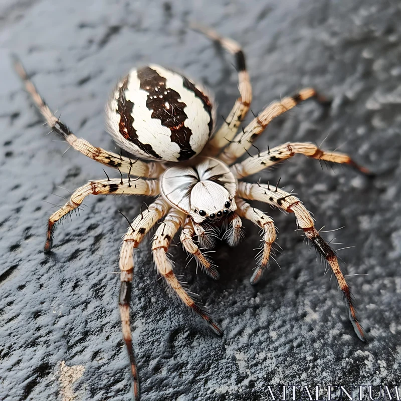 Detailed Spider Macro Photography AI Image