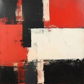 Red and Black Abstract Painting