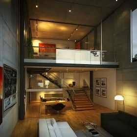 Contemporary Multi-Level Home Interior