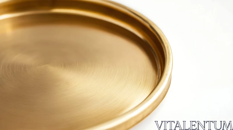 Abstract Gold Metal Circular Design AI Image