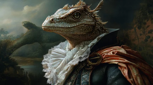 Lizard in Royal Attire