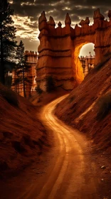 Enchanting Dirt Path to Arch - Manipulated Photography | Bryce 3D