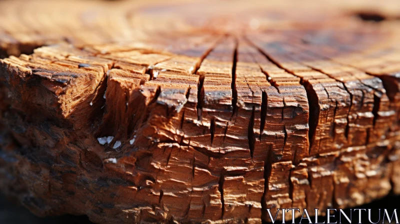 Tree Stump in Focus: A Study in Craftsmanship and Color AI Image