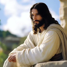 Serene Man in Contemplation