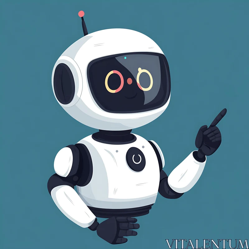 Cute AI Robot Character Design AI Image