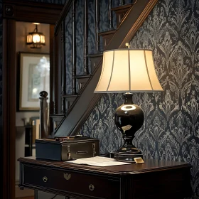 Classic Interior Scene with Lamp