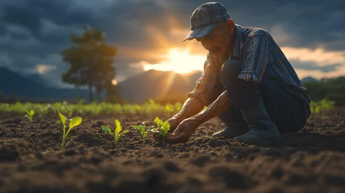 Nurturing New Life: A Farmer's Touch