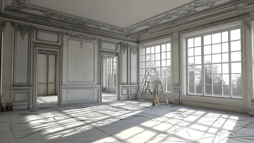 Bright Interior with Ladder