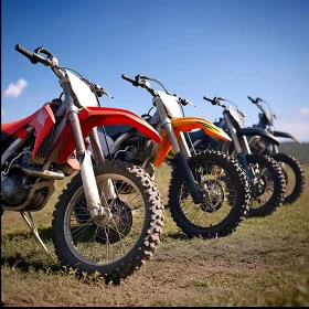 Off-Road Motorcycles Under Blue Sky