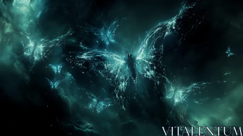 Ethereal Butterfly Nebula Dreamscape AI Image