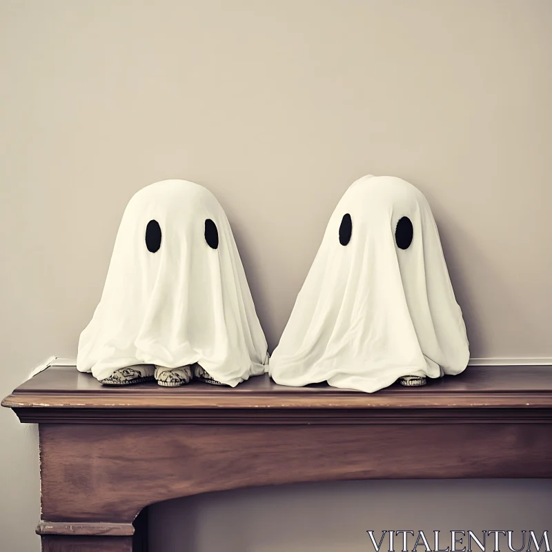 Whimsical Ghosts Duo AI Image