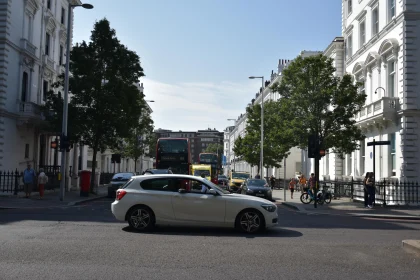 Vibrant London Cityscape with Double-Decker Buses