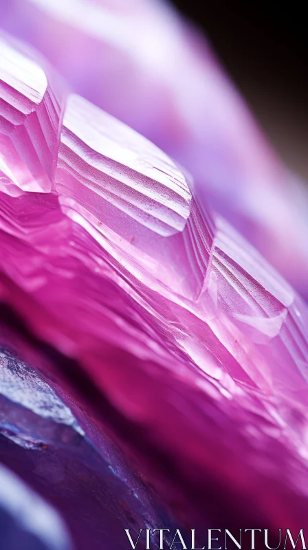 Close Up View of Purple Crystal Rock | Nature's Wonders AI Image