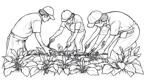 Agricultural Workers in Field