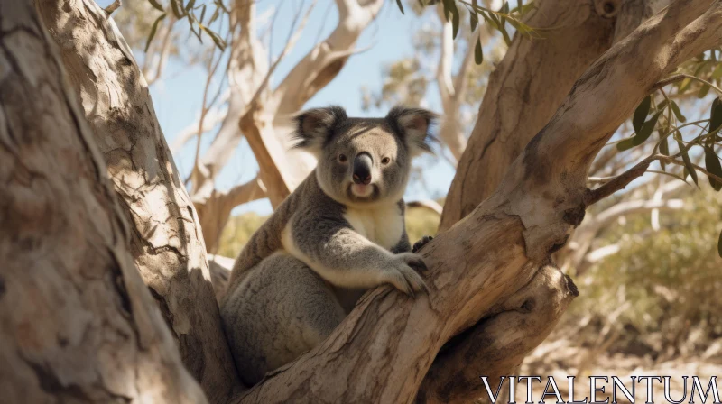 Emotive Imagery of a Koala in Natural Habitat AI Image