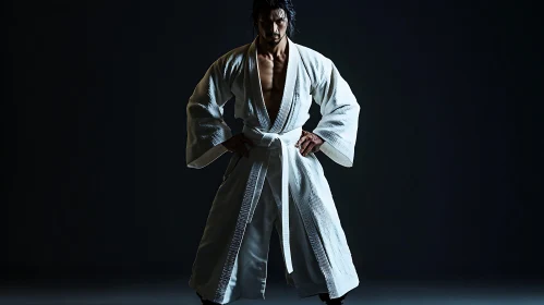 Warrior in White Kimono