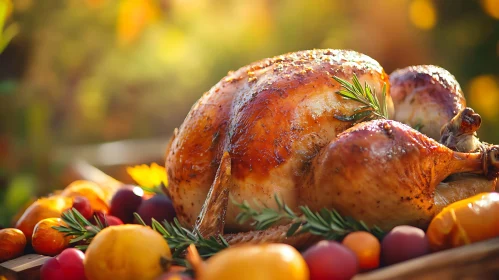 Thanksgiving Turkey with Fruits