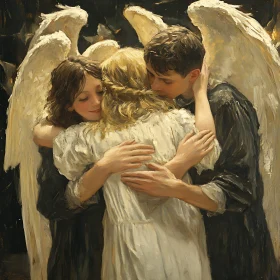 Three Angels Embracing: A Vision of Love