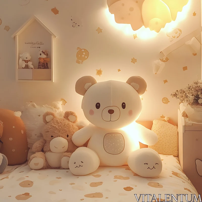 AI ART Plush Companions in Soft Light