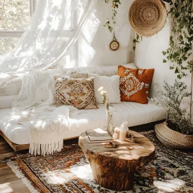 Serene Boho Style Living Space