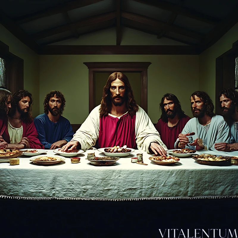 A Modern Take on the Last Supper AI Image