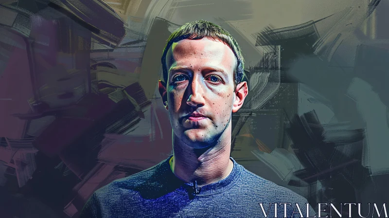 AI ART Mark Zuckerberg Abstract Art