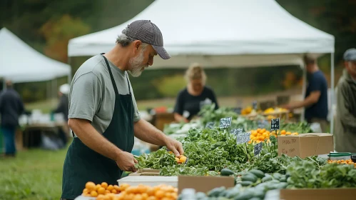 Outdoor Market Fresh Produce Selection