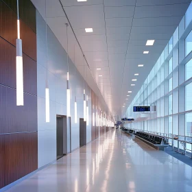 Modern Airport Terminal Hallway