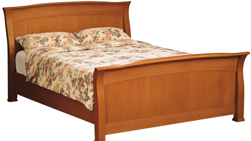 Classic Wooden Bed Frame with Bedding