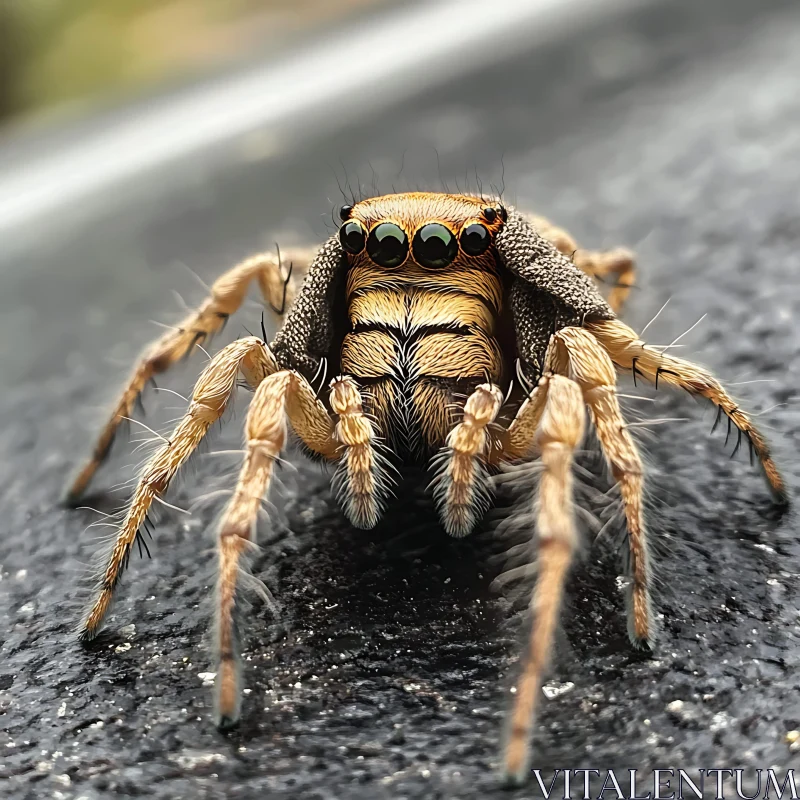 Close-Up Photography of a Spider AI Image