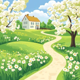 Blossoming Spring Landscape