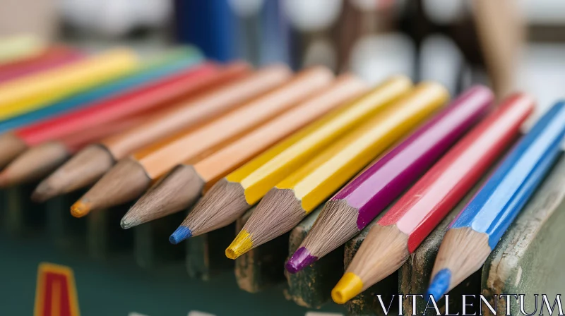 Vibrant Color Pencil Set AI Image