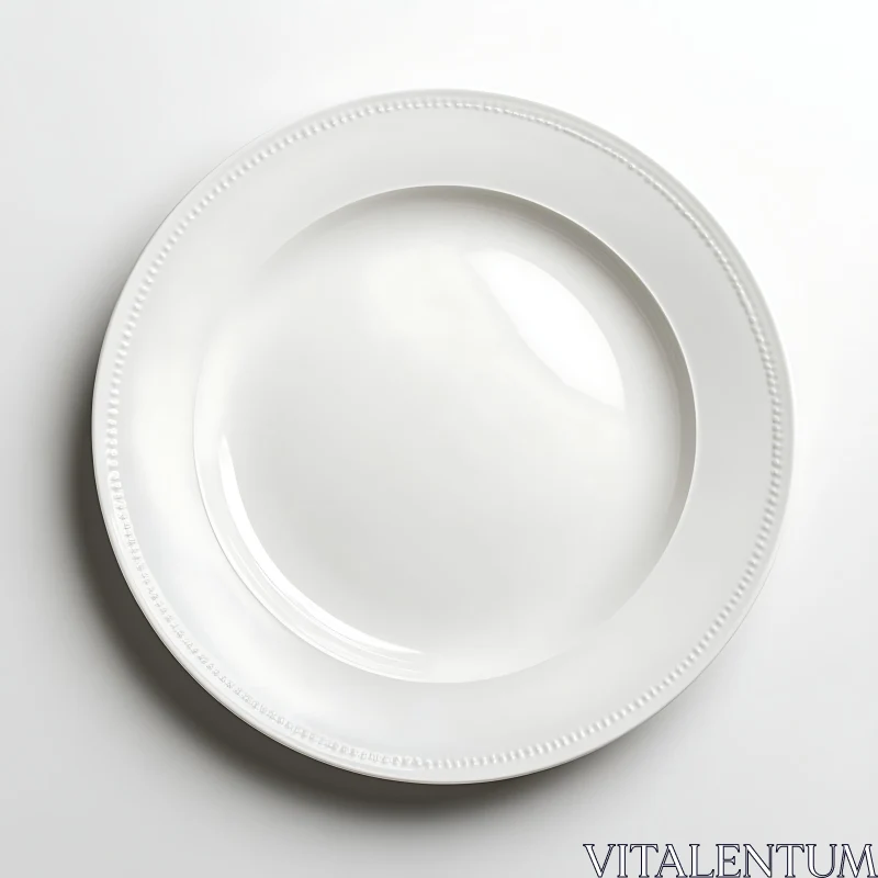 Minimalist White Tableware Decor AI Image