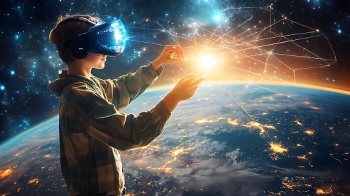 Child's Virtual Reality Earth Experience
