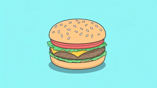 Cheeseburger Cartoon Art