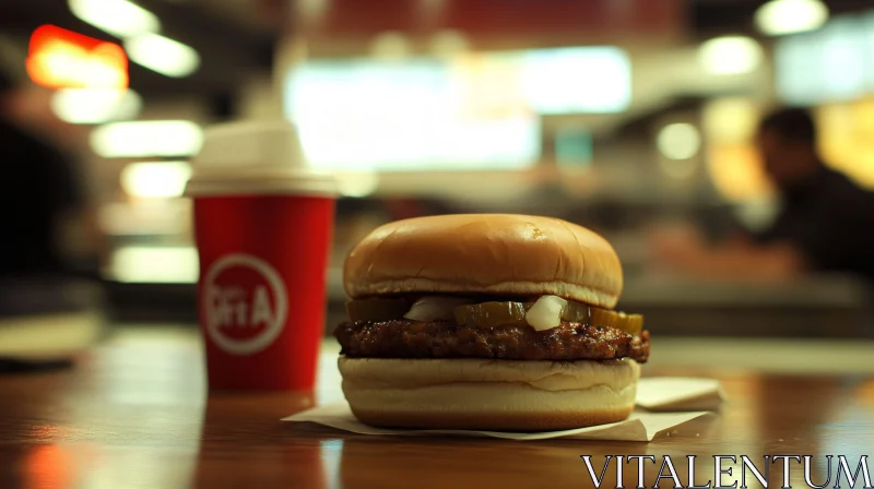 Tasty Burger and Beverage AI Image