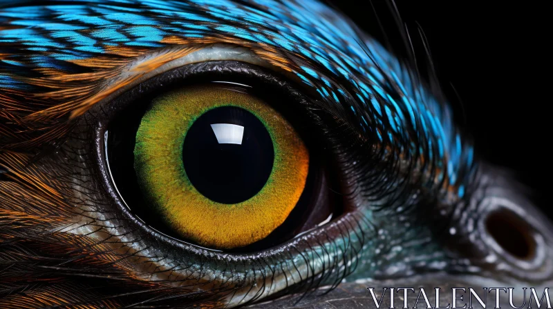 Close-Up Bird's Eye View: A Colorful Composition in Dark Cyan and Amber AI Image