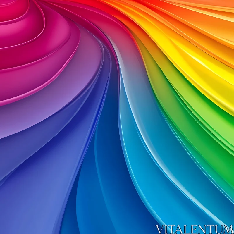 AI ART Rainbow Gradient Abstract Design