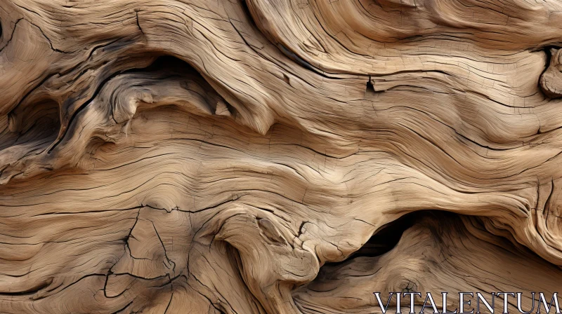 Intricate Tree Trunk Texture - Organic Shapes and Rustic Realism AI Image