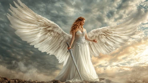 Winged Guardian with Sword