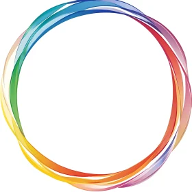 Rainbow Circle Abstract Art