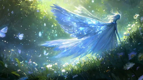 Luminous Fairy with Butterflies