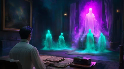 Ghostly Apparitions in a Grand Hall