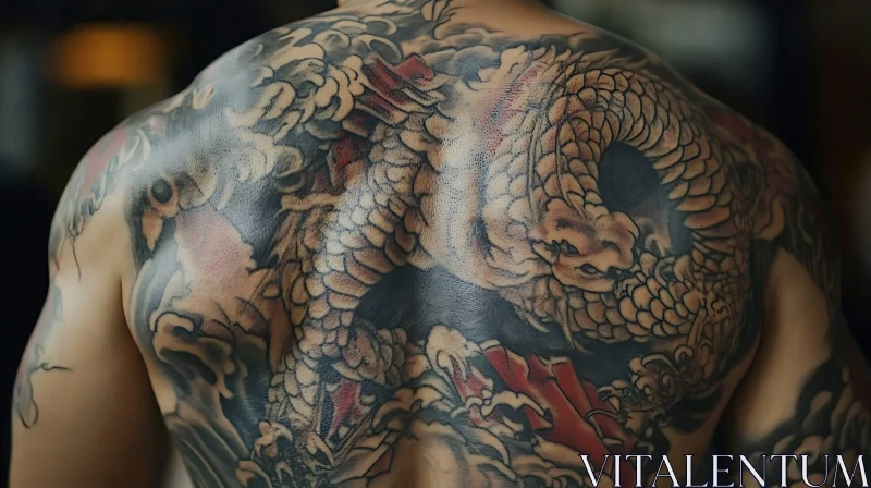 Dragon Tattoo Covering Entire Back AI Image