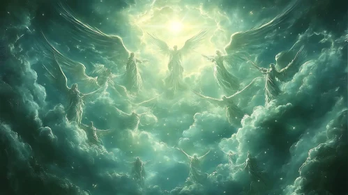 Angelic Figures in the Heavens