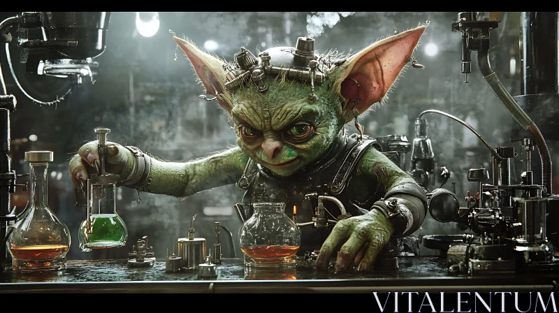 Steampunk Goblin Experiment AI Image